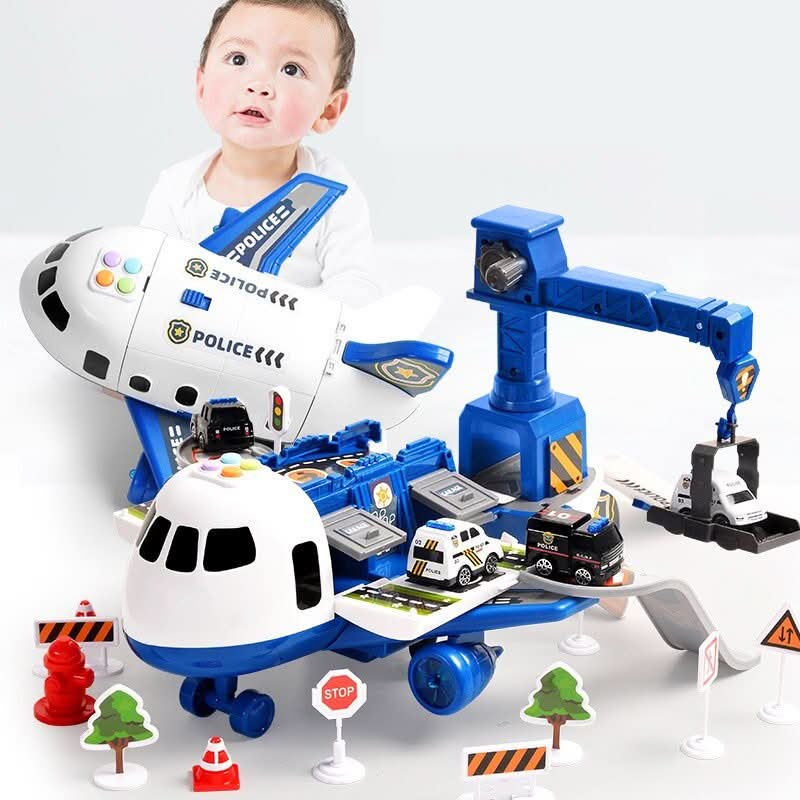 SKYQUEST – Avontuurlijke AirPlay Set met Vliegtuig & Voertuigen voor Creatieve Kinderen