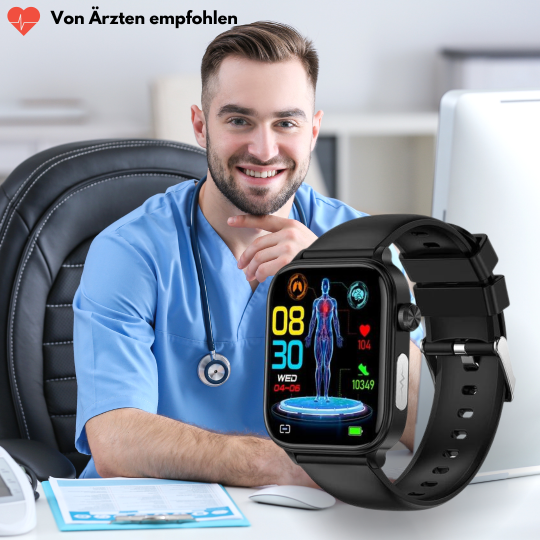 Smartwatch met SOS Noodalarm & Valdetectie | Hartslag, Zuurstof en Activiteit Tracking | Bluetooth & Waterbestendig