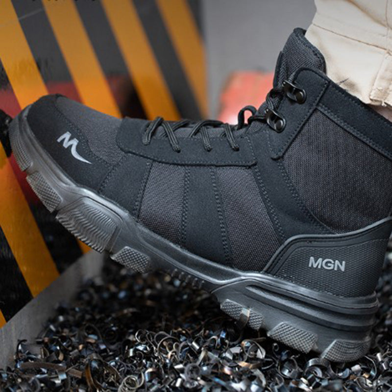 SafeGrip Heren Werkschoenen – Enkellaars met Stalen Neus en Antislip Zool