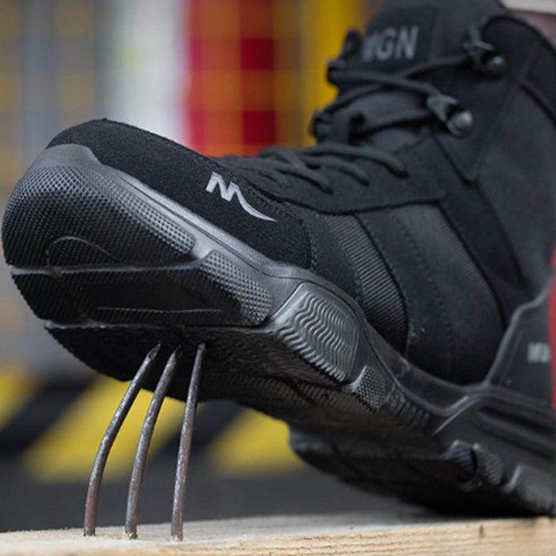 SafeGrip Heren Werkschoenen – Enkellaars met Stalen Neus en Antislip Zool