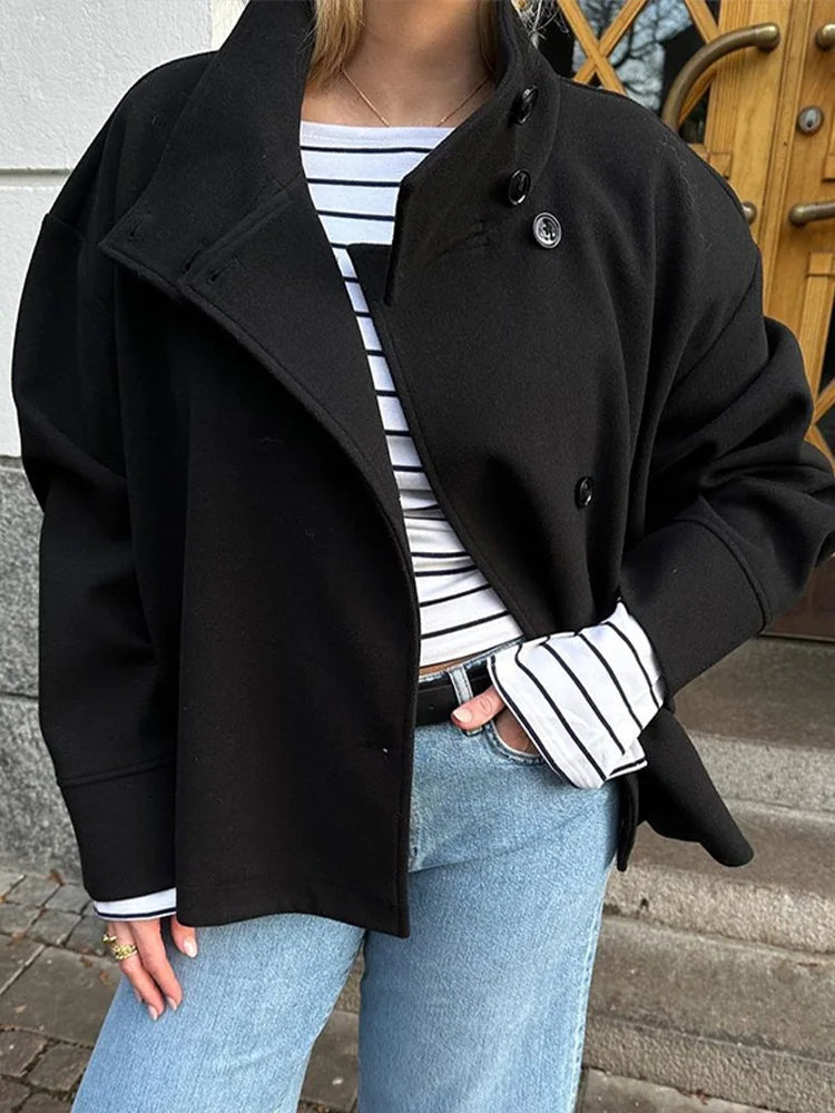 ChicAura Dames-Peacoat | Stijlvolle en warme bovenkleding voor een tijdloze look