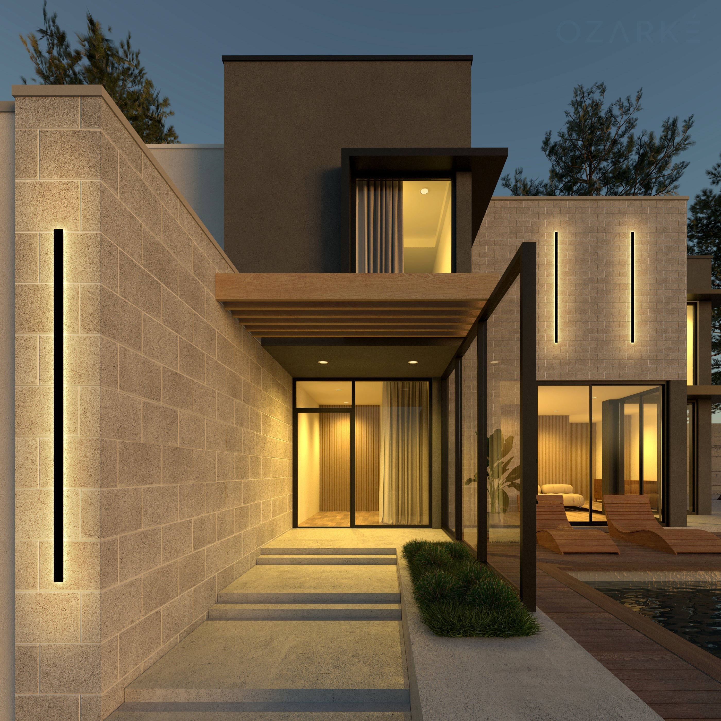 Svelte Buiten Linear Lamp