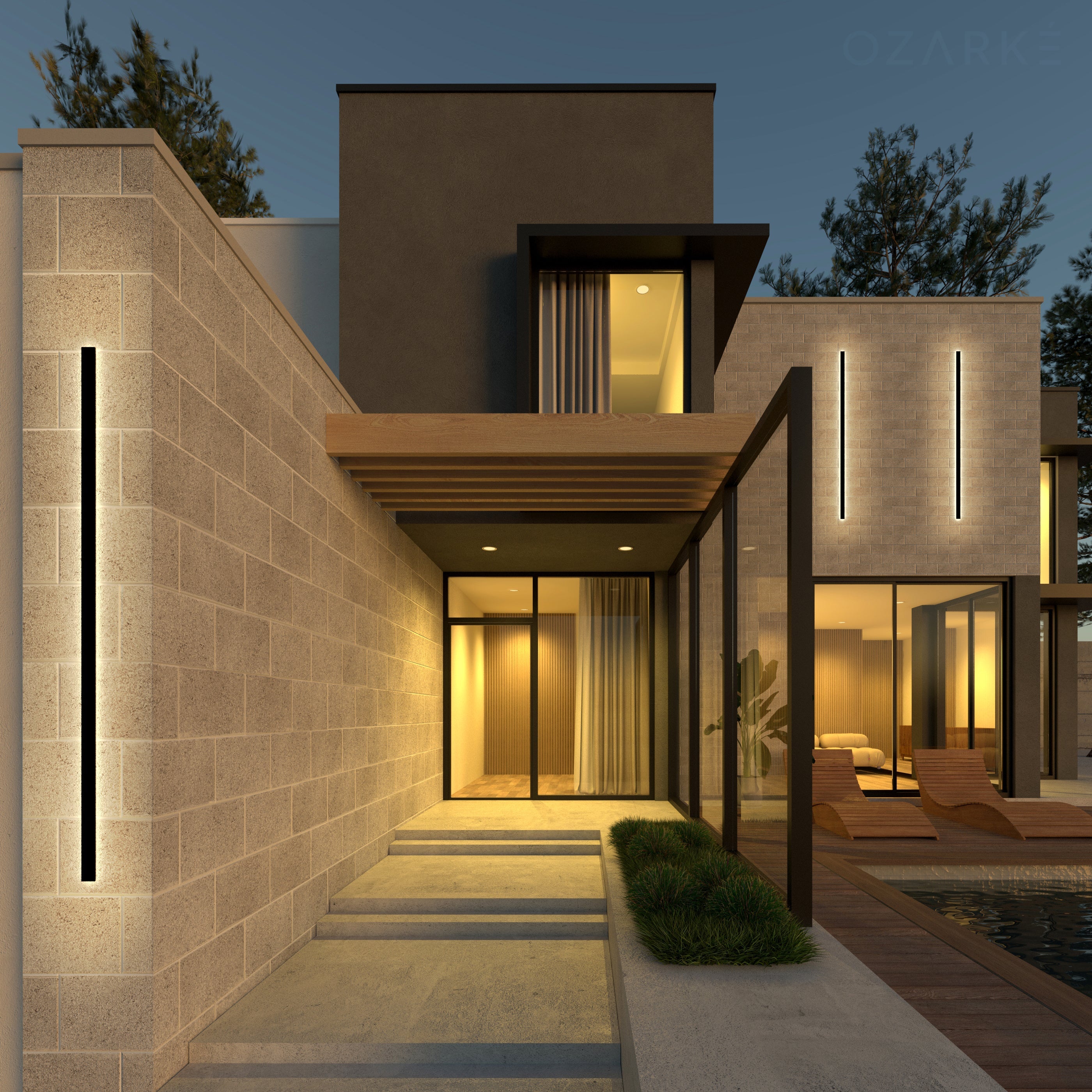 Svelte Buiten Linear Lamp