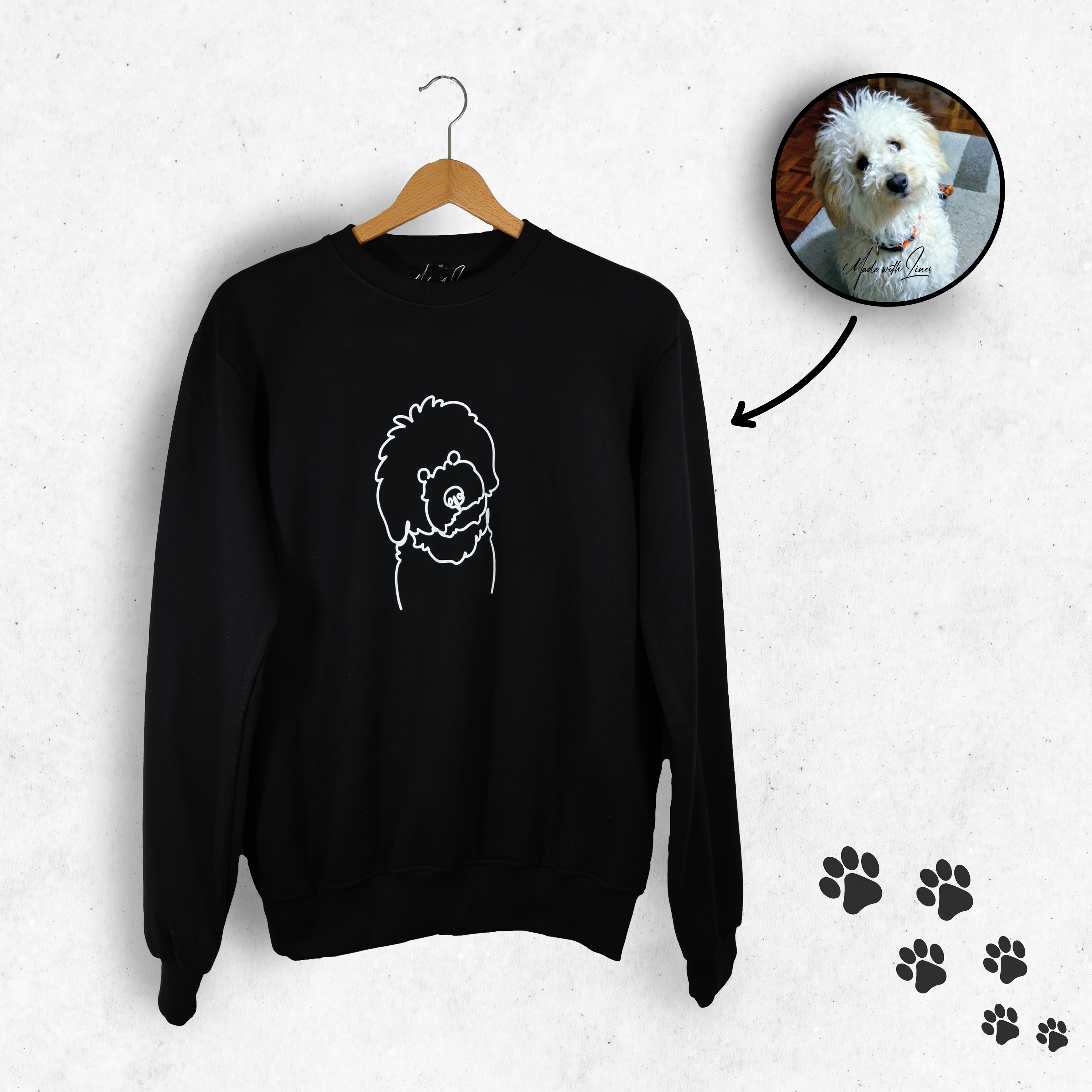 PawsySweater | Gepersonaliseerde hoodie met je viervoeter