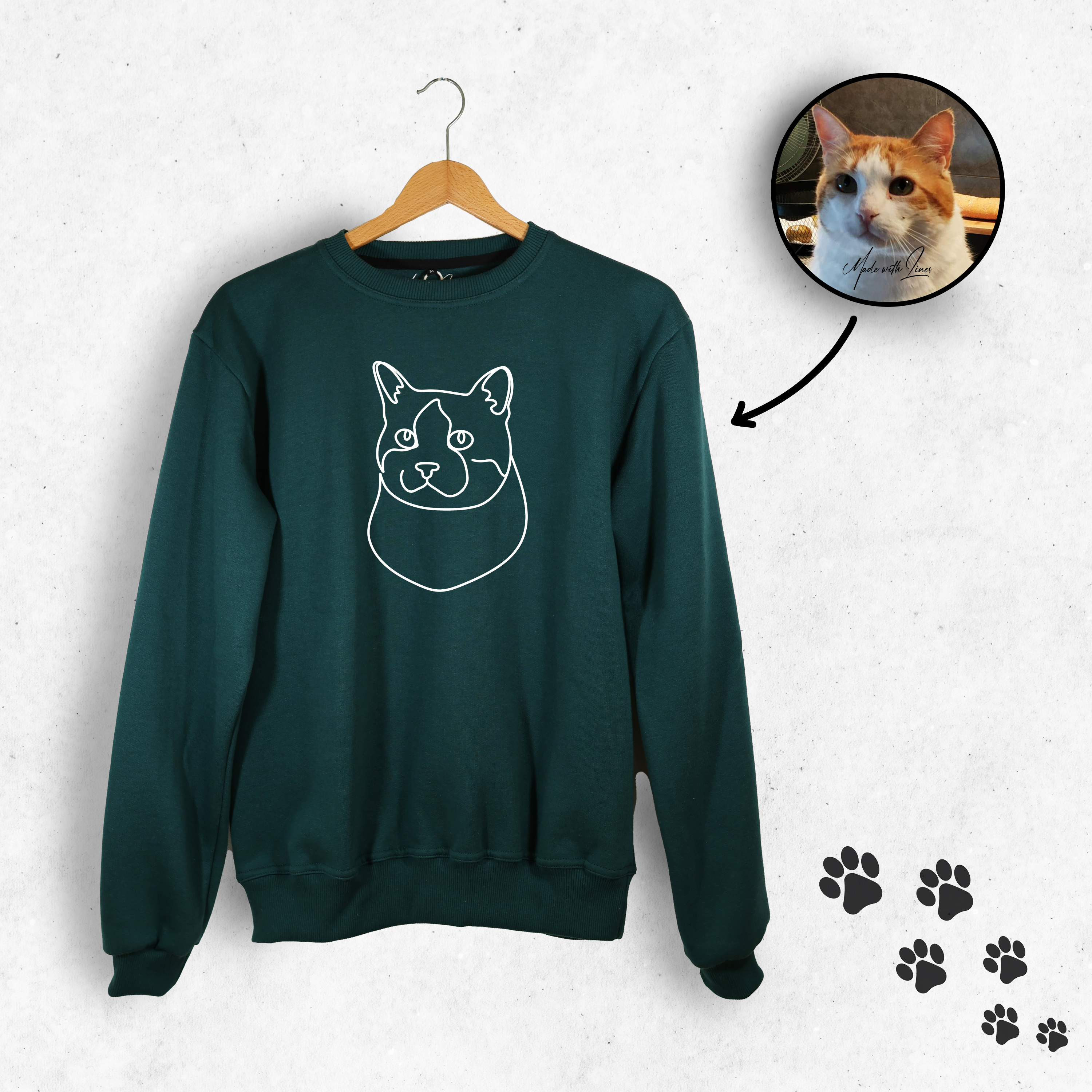 PawsySweater | Gepersonaliseerde hoodie met je viervoeter
