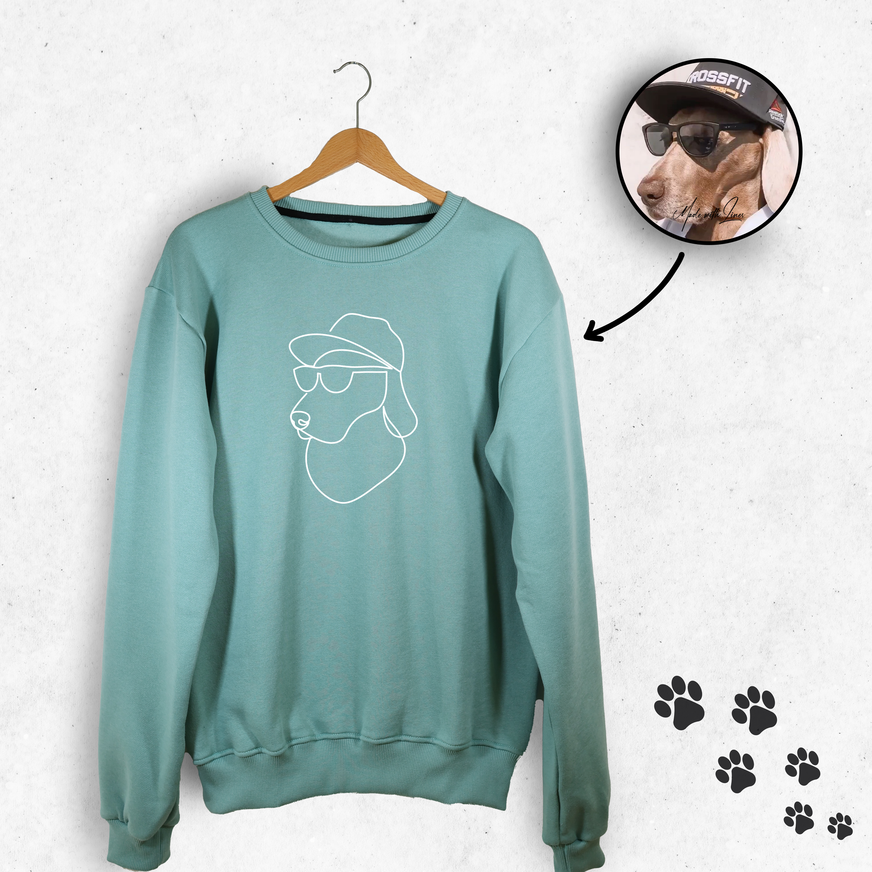 PawsySweater | Gepersonaliseerde hoodie met je viervoeter
