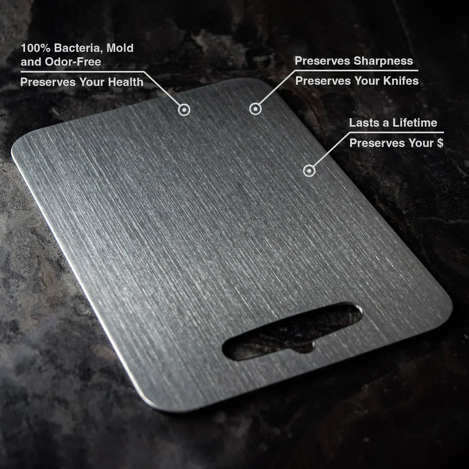 Titanium Snijplank – Antibacterieel, Niet-Toxisch, BPA-Vrij Keuken Essentieel, Mesvriendelijk Ontwerp voor Veilige Voedselbereiding