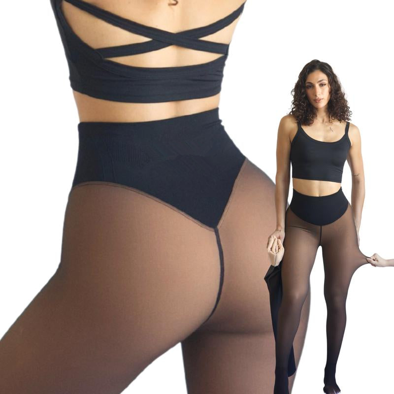ThermoCurve | Originele Fleece Gevoerde Leggings Taille Bepalend Warm Slank