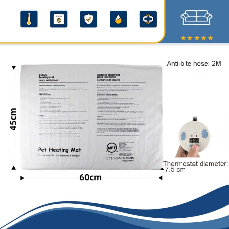 Waterdichte Verwarmingsmat 60x45 cm – Elektrische Deken met JP Stekker