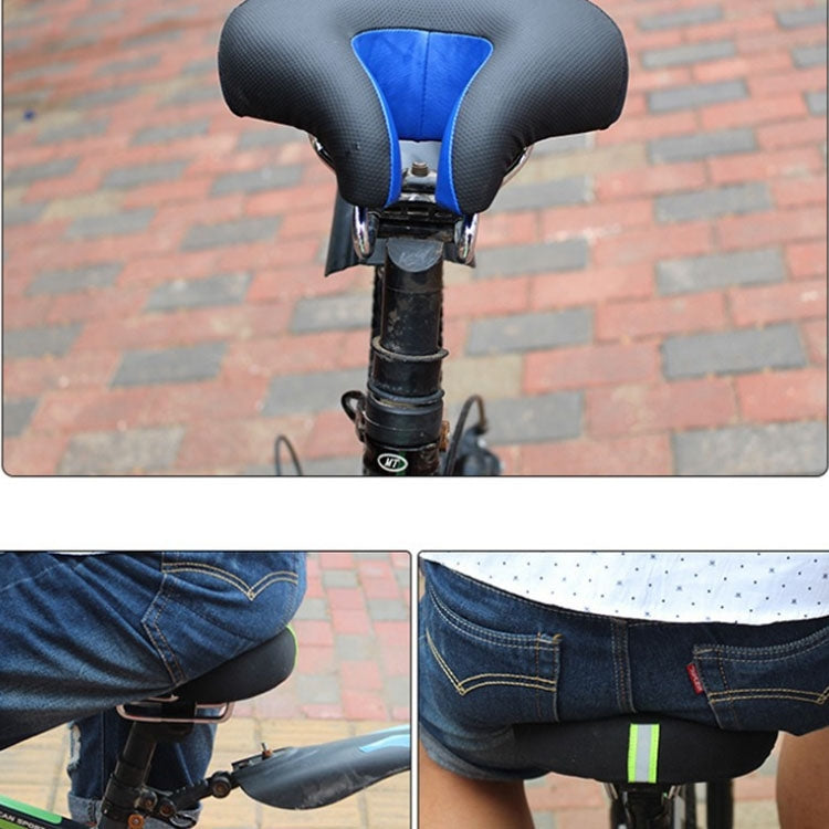 Noseless Fiets Zadel Mountainbike Verdikte Zachte Bekleding (Zwart)
