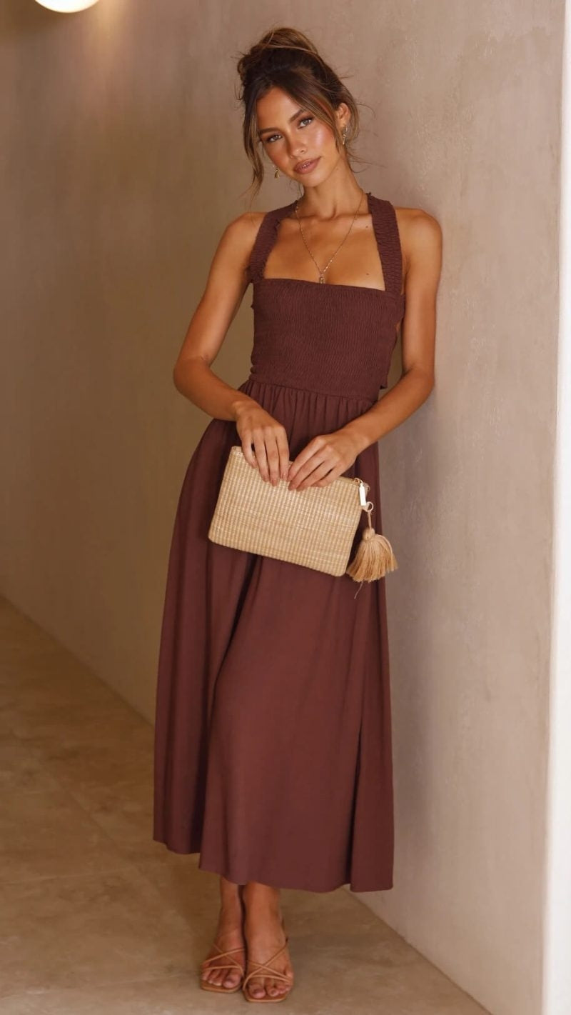 Leda | Elegante Maxijurk met Vloeiende Snit