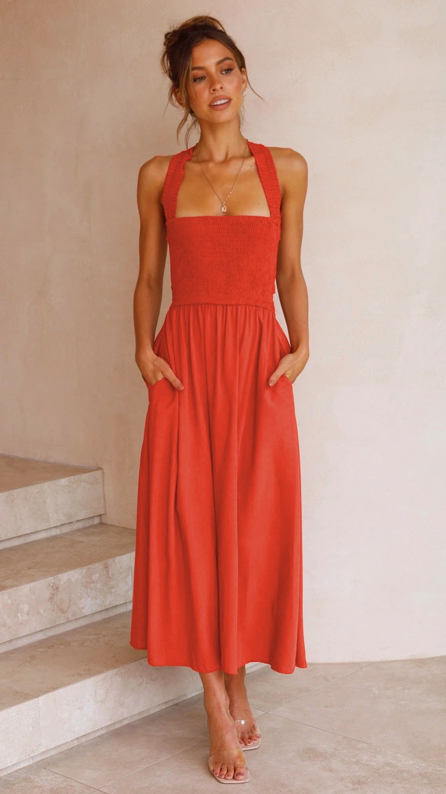 Leda | Elegante Maxijurk met Vloeiende Snit