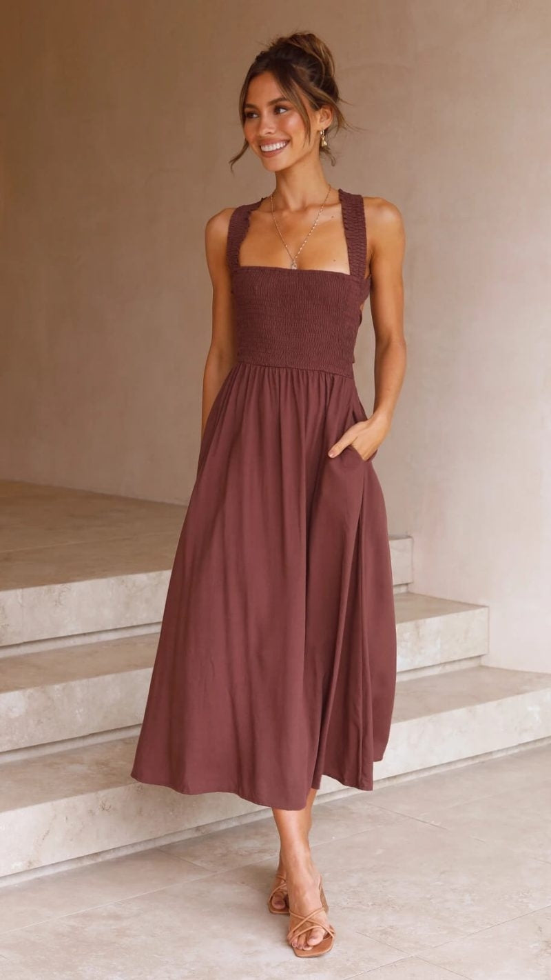 Leda | Elegante Maxijurk met Vloeiende Snit