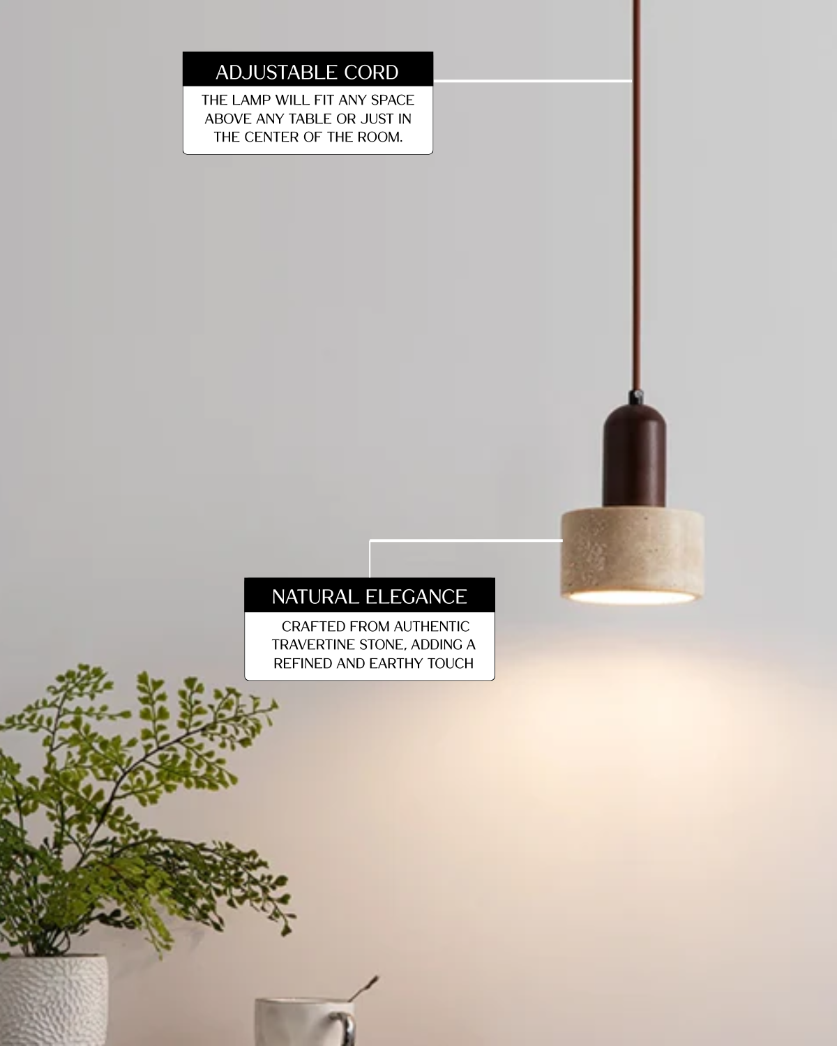 De Travertijn Hanglamp