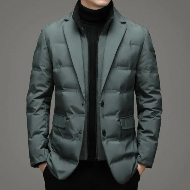 UrbanShell Heren Softshell Jack – Waterdichte Business Winterjas met Isolatiefutter