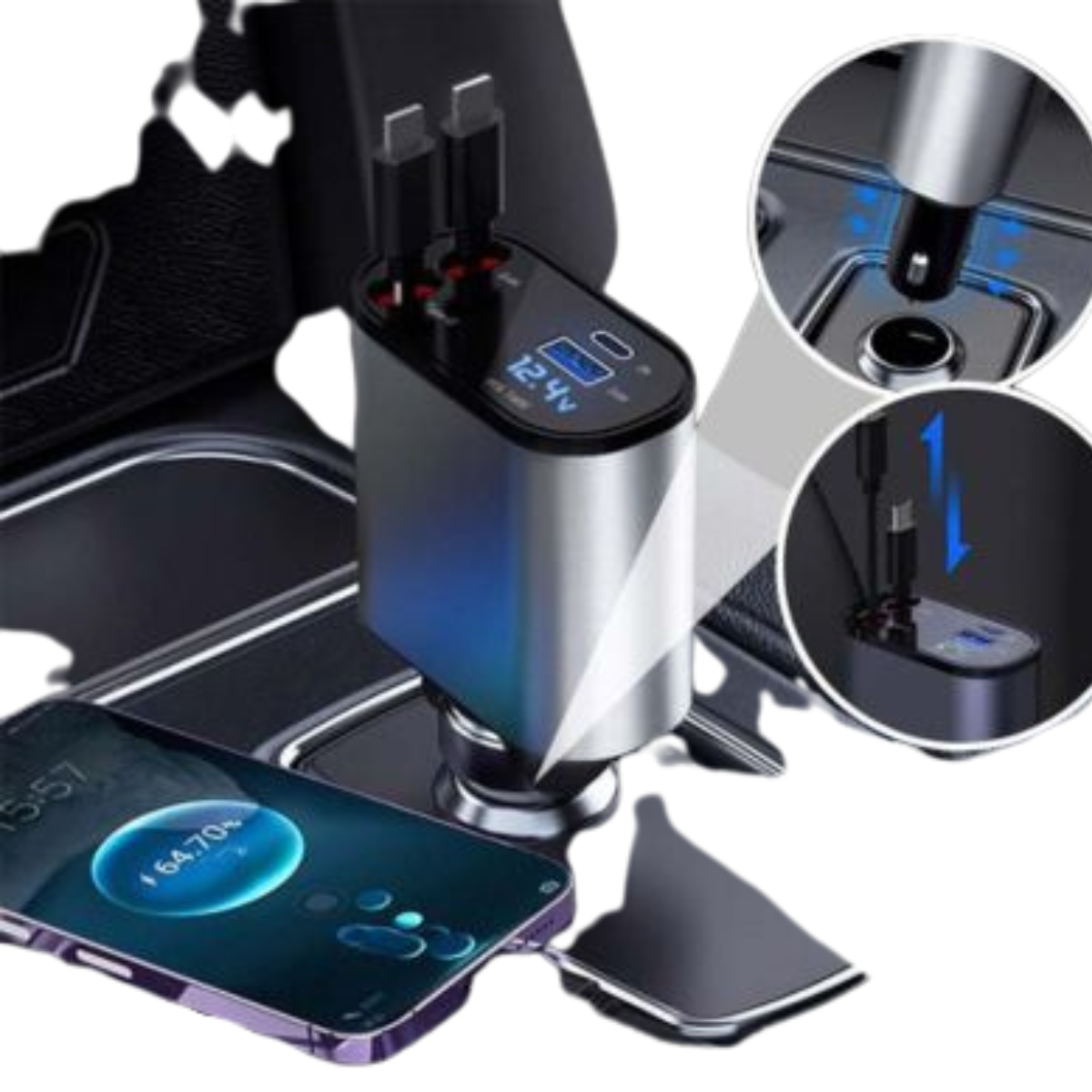 Digitale Auto Multi-oplader | Geschikt voor iedere auto