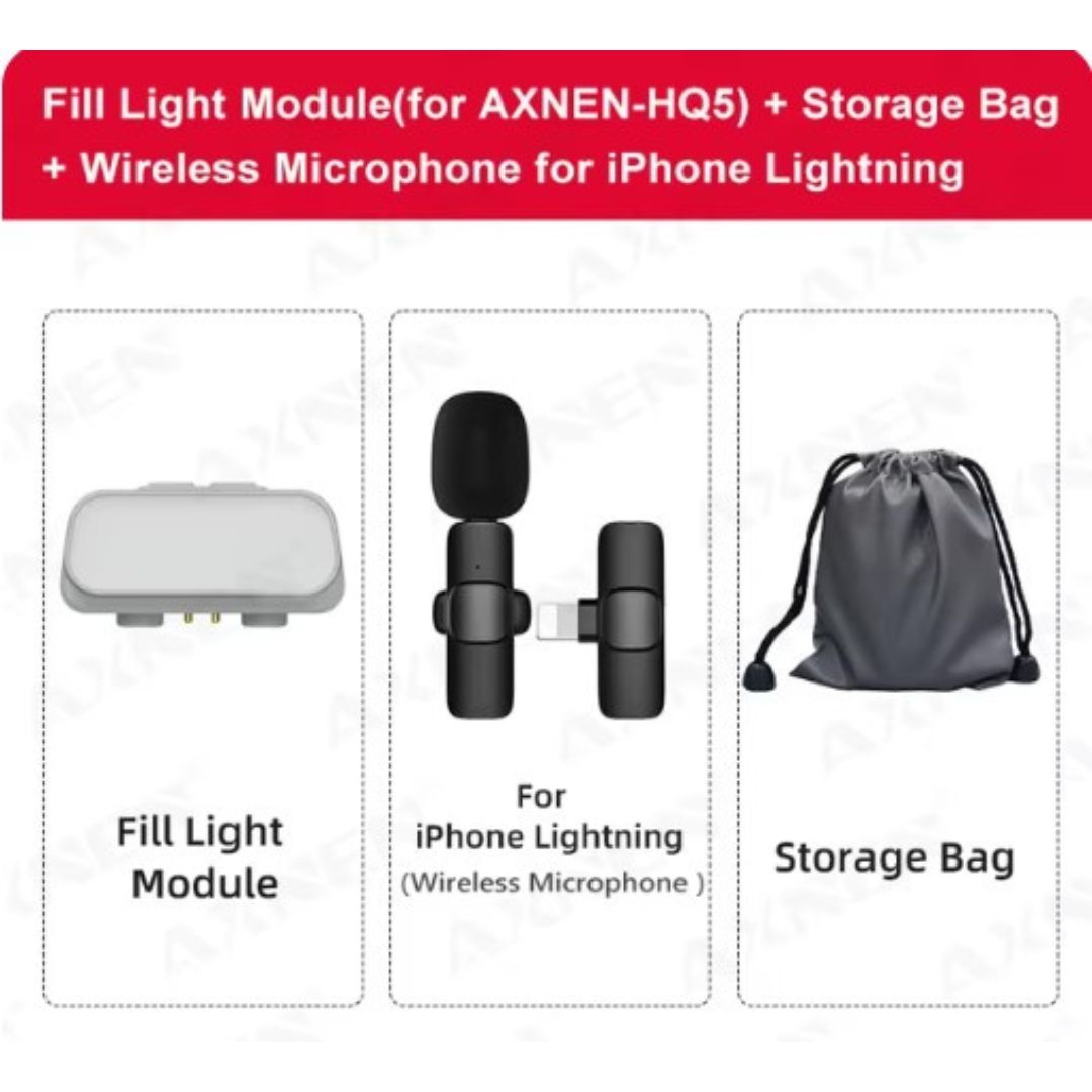 AXNEN HQ5 Microfoon | Voor het recorden van al je video's