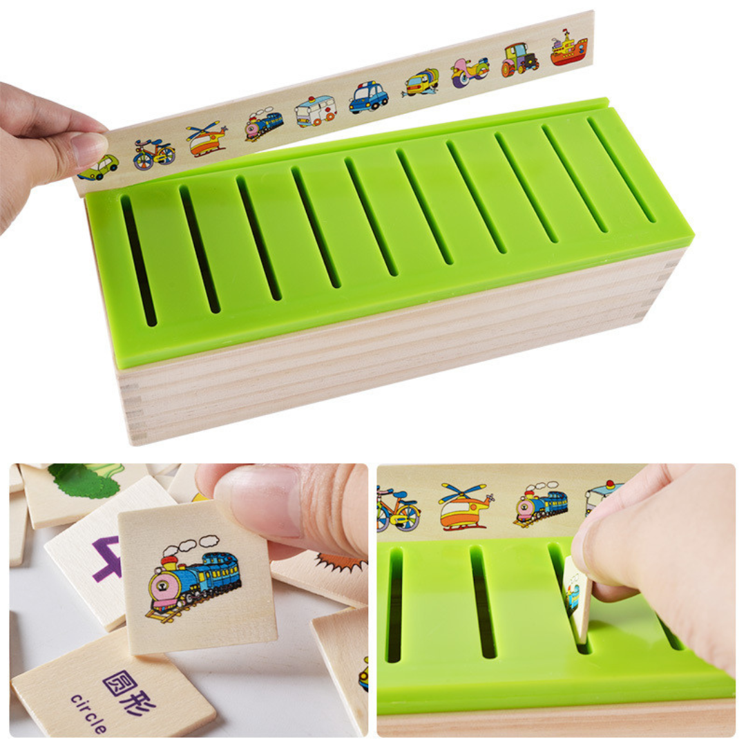 Montessori Houten Doos voor Sorteren Leren