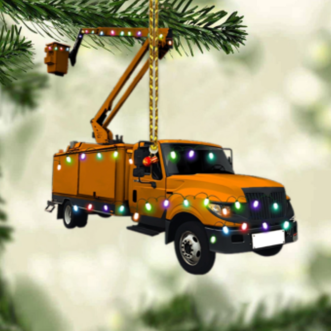 LineworkerChristmas car | Gepersonaliseerde truck voor in de kerstboom