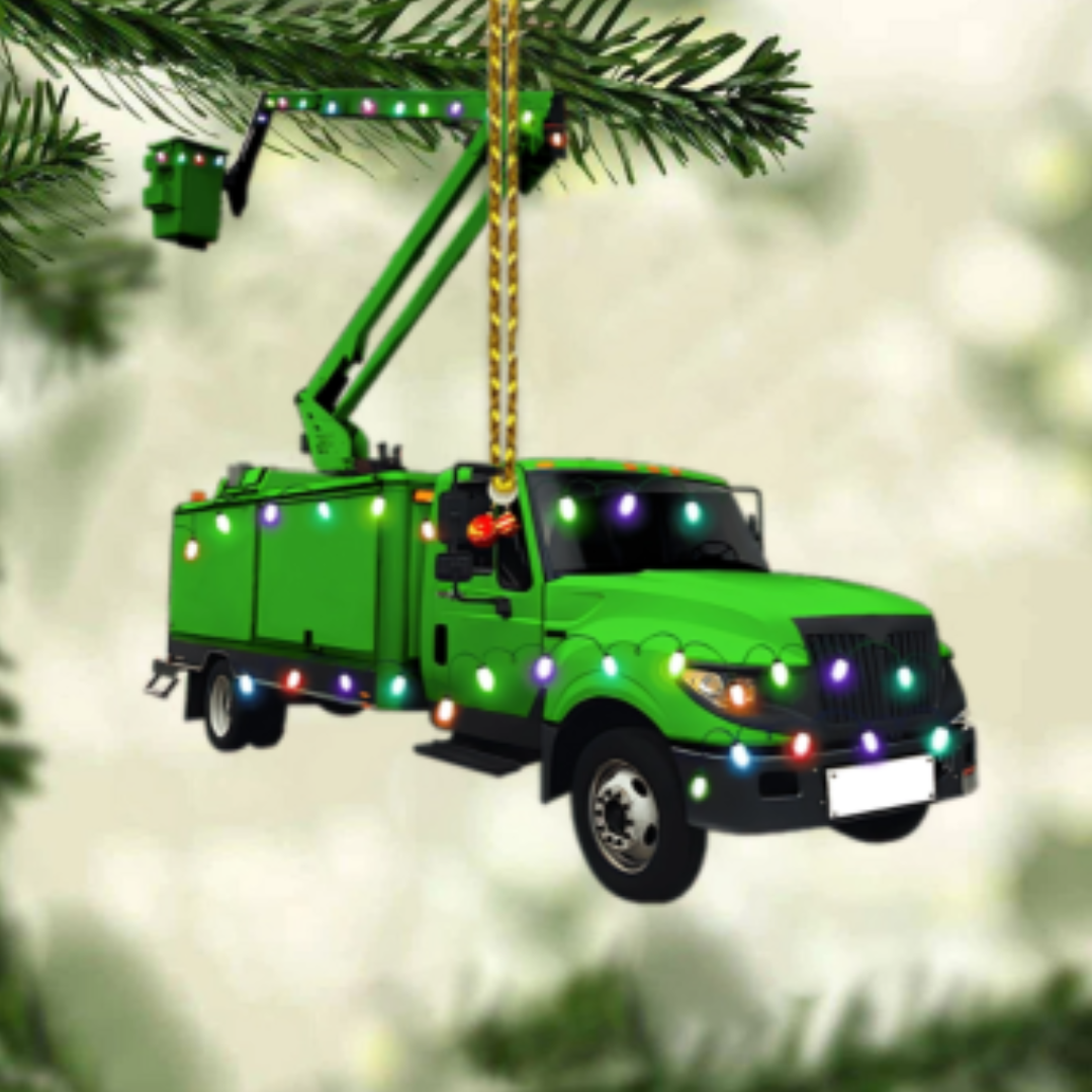 LineworkerChristmas car | Gepersonaliseerde truck voor in de kerstboom