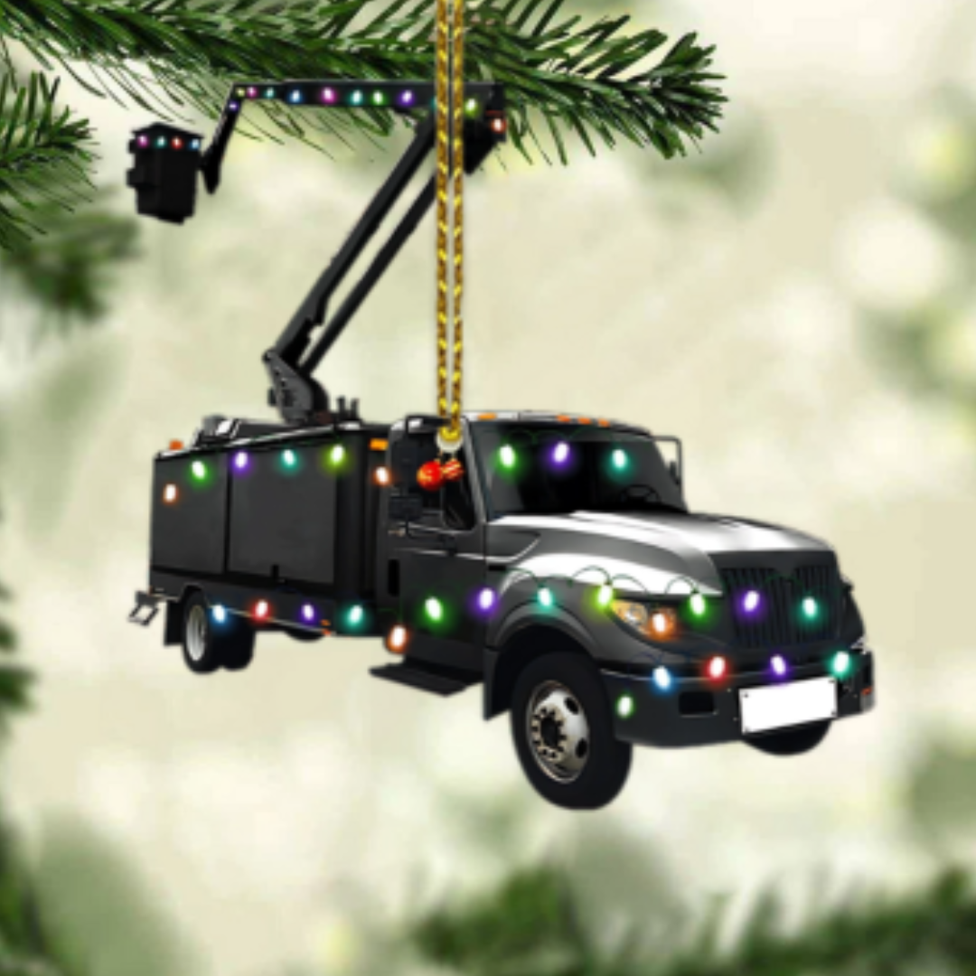 LineworkerChristmas car | Gepersonaliseerde truck voor in de kerstboom