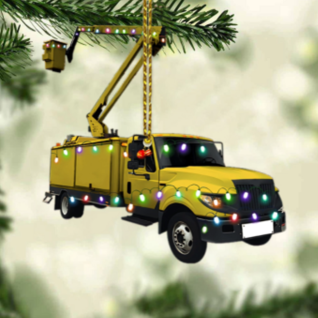 LineworkerChristmas car | Gepersonaliseerde truck voor in de kerstboom
