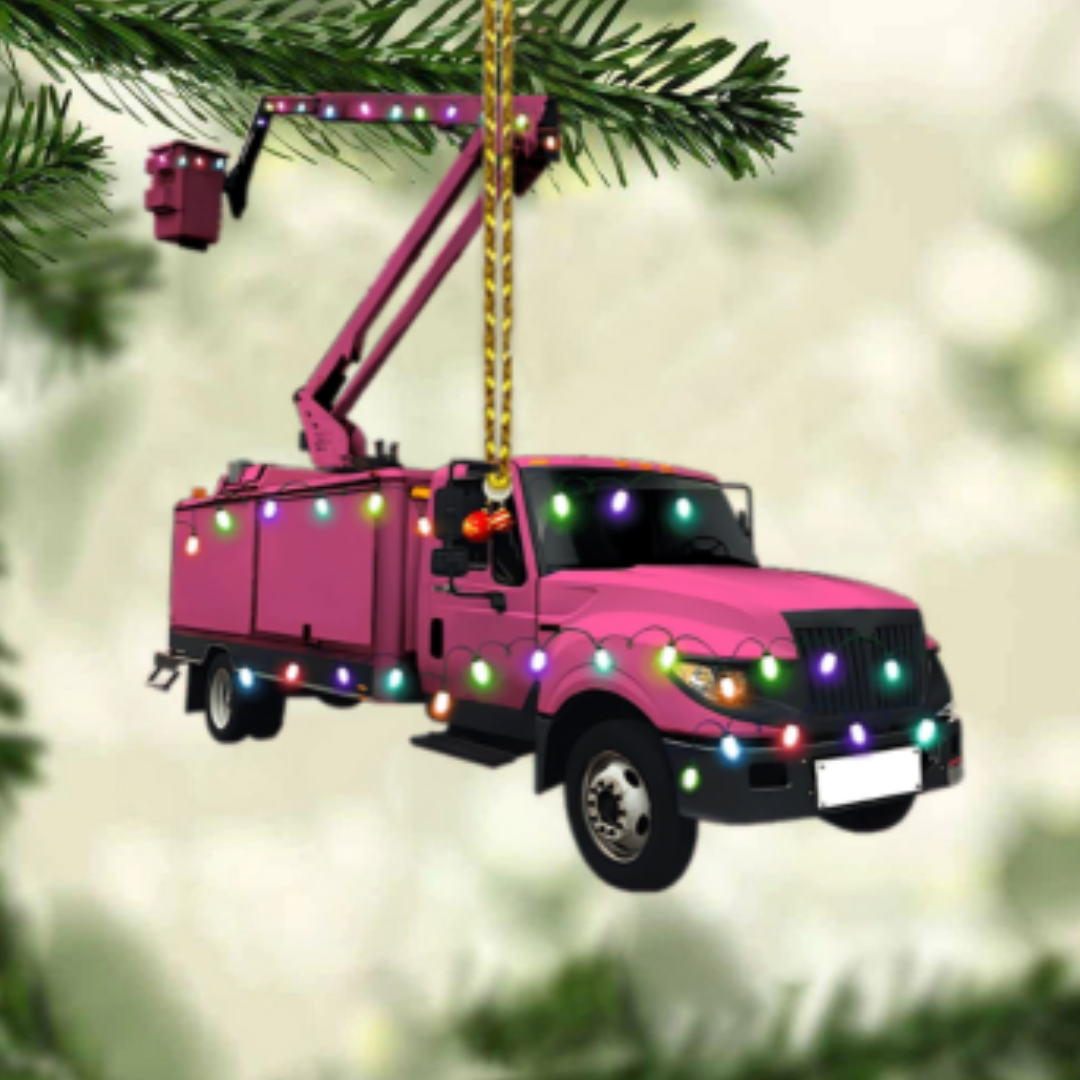 LineworkerChristmas car | Gepersonaliseerde truck voor in de kerstboom