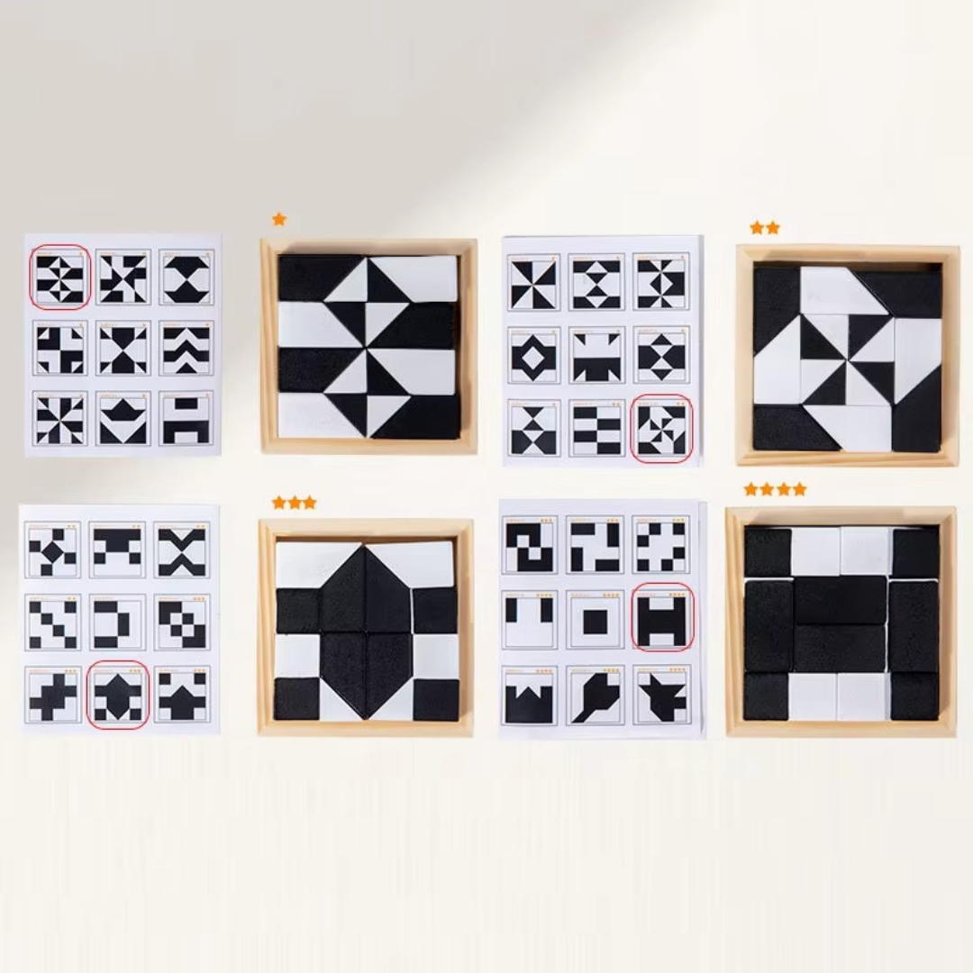 Twee-kleurig Logica Puzzelspel in Pocketformaat