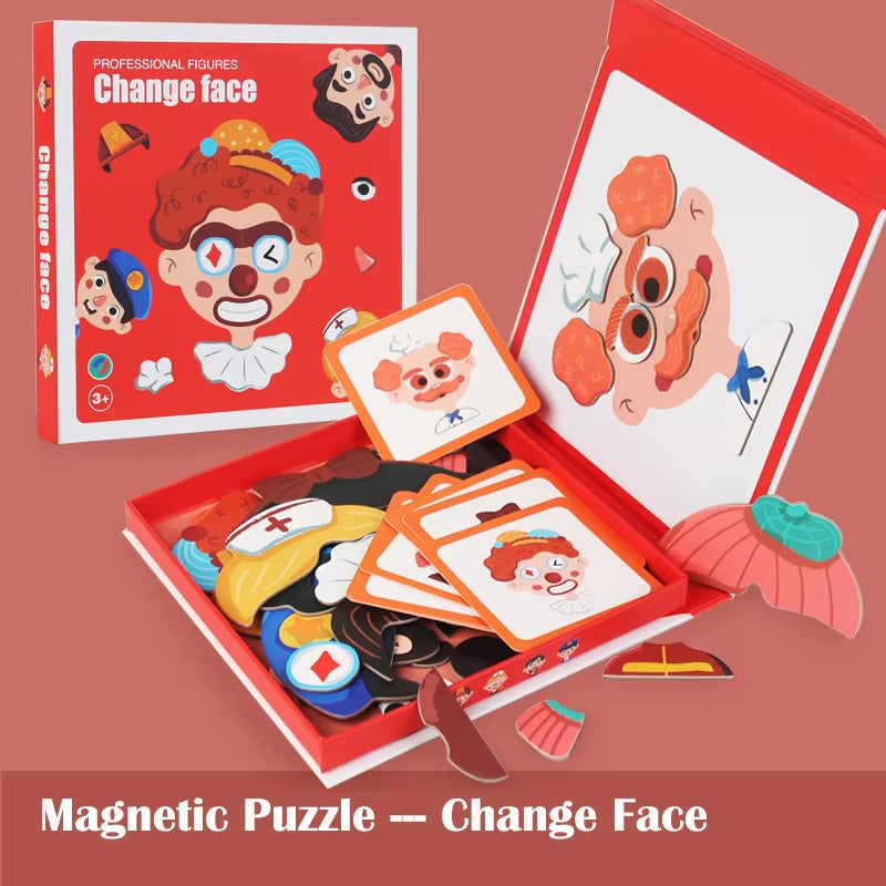 Pedagogisch Gezichtsuitdrukking Leer Puzzel voor Kinderen