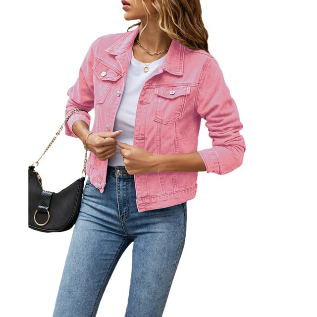 Casual denim jas voor dames | Warm