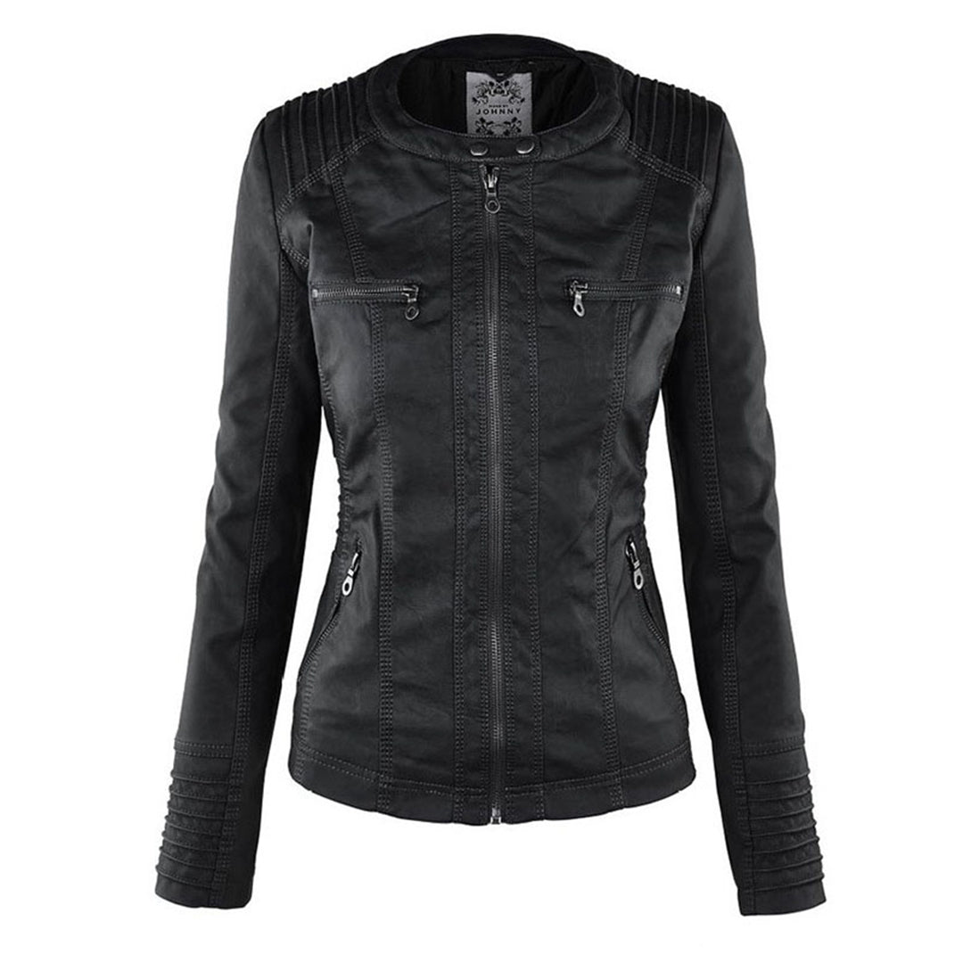 Drune - Dames Leren Jas met Kap