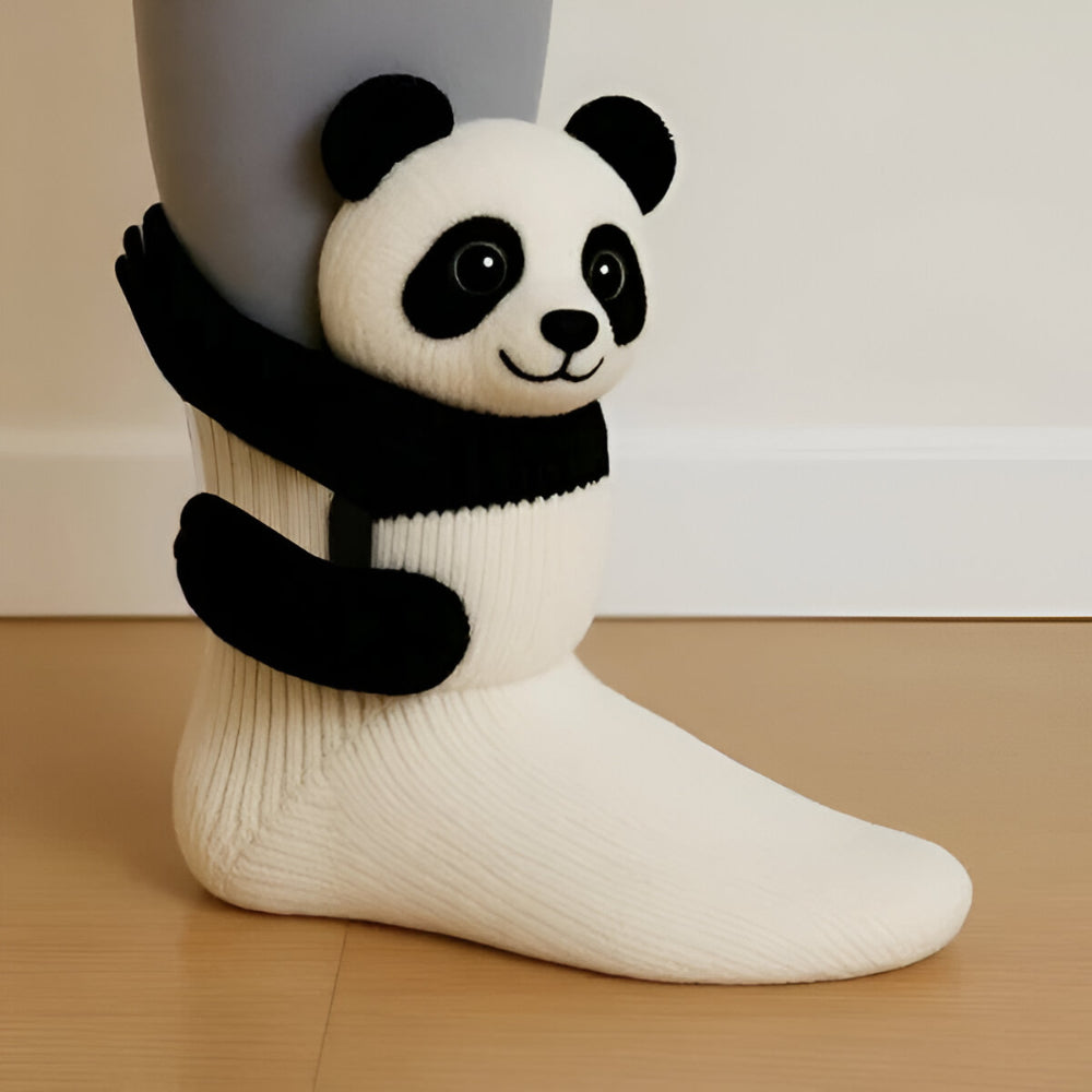 KnusStep Warme Dier-Sokken van Pluche – Antislip Huissokken met 3D-Design