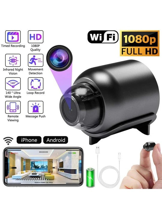 LuxeVision Mini Spionagecamera | Discreet en draagbaar, ideaal voor bewaking en verborgen opname