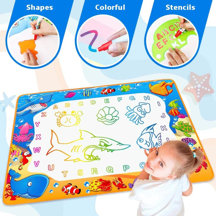 AquaLuxe Grand Water Art Mat | Extra grote magische tekenmat voor kinderen die creativiteit en eindeloos plezier inspireert
