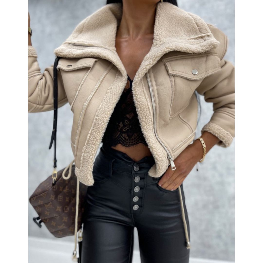 WinterGlow Dames Korte Jas – Trendy Warme Winterjas met Modern Snit
