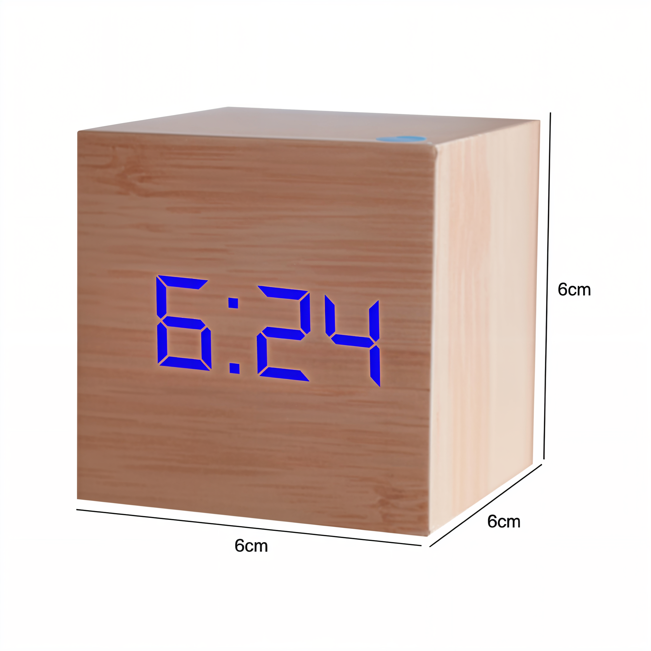 Elegante Digitale LED-klok van Hout