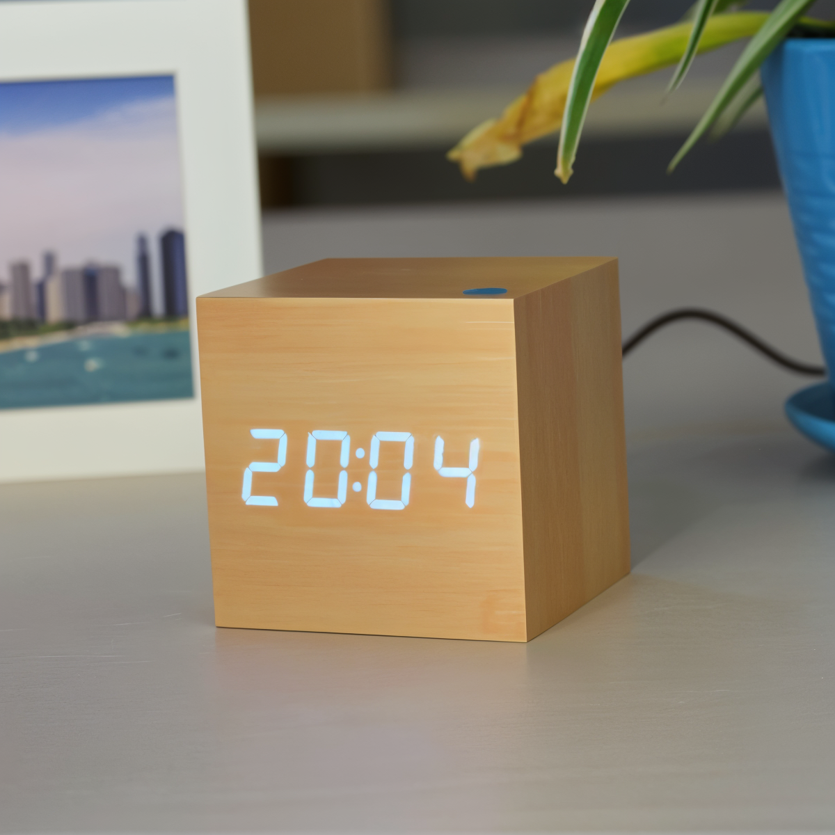 WoodTime | Elegante digitale LED Klok