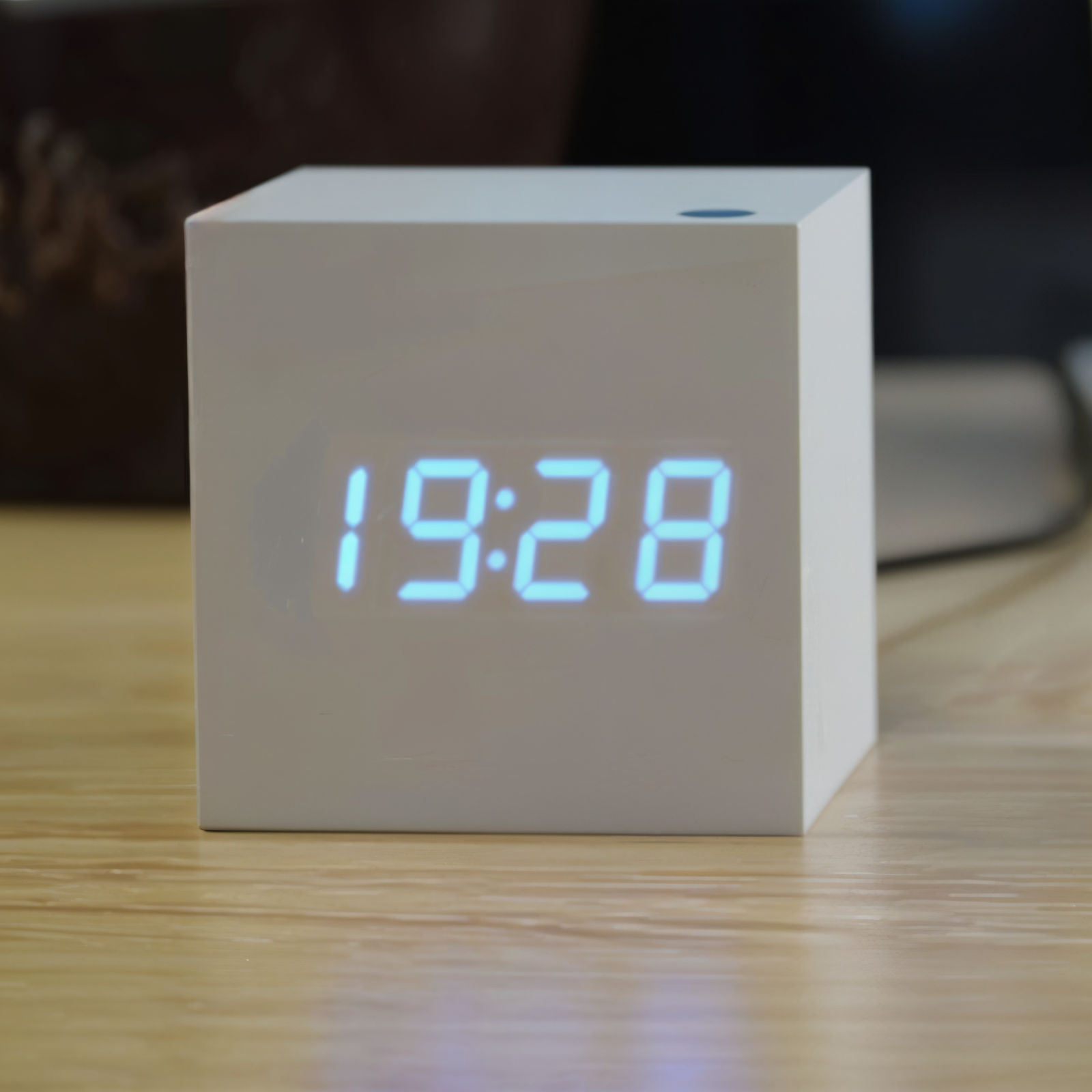 Elegante Digitale LED-klok van Hout