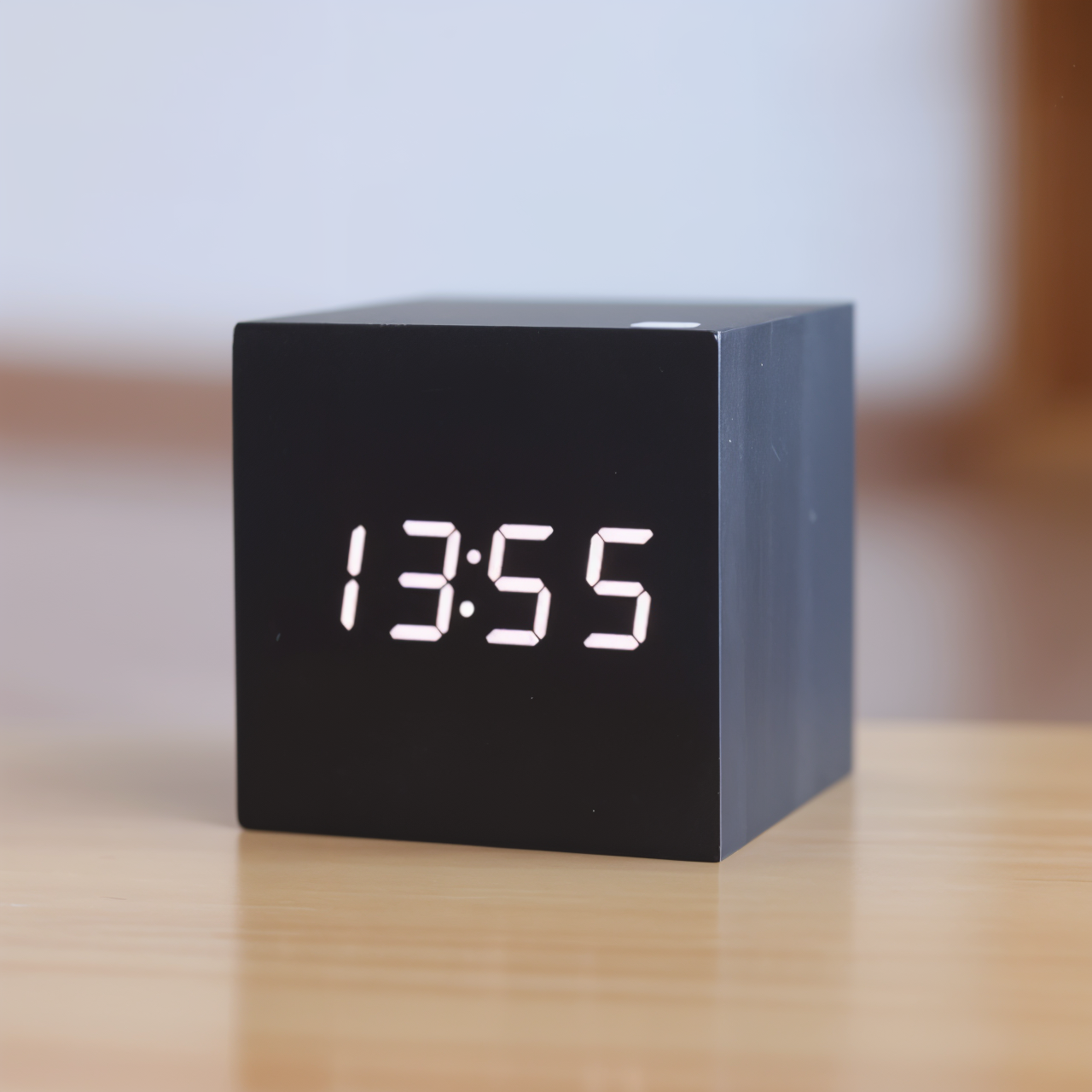 Elegante Digitale LED-klok van Hout