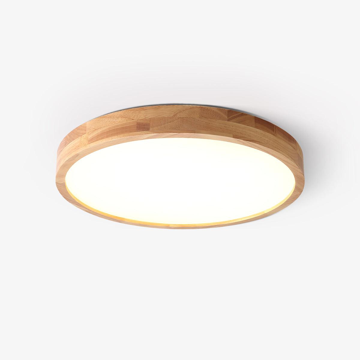 Moderne Scandinavische Ronde Houten LED Plafondlamp 1-Licht