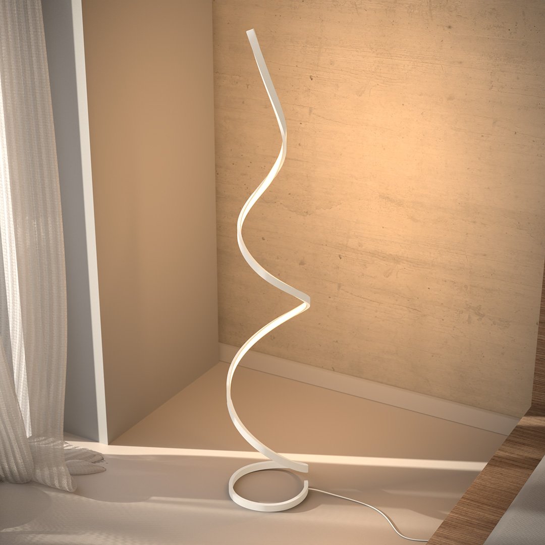 Sculpturale LED Vloerlamp – Moderne Spiraalvormige Designlamp