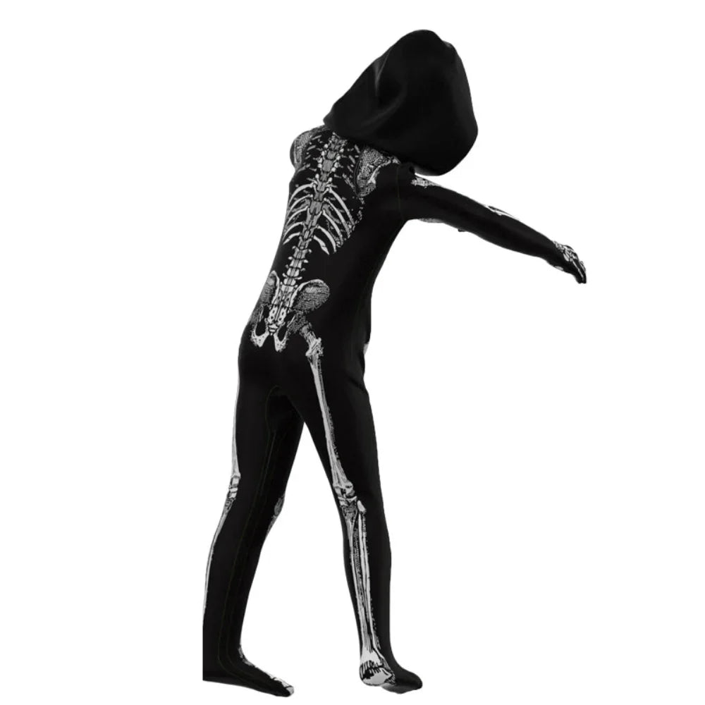 Zombie Skedel Jumpsuit Kinderen Halloween Kostuum