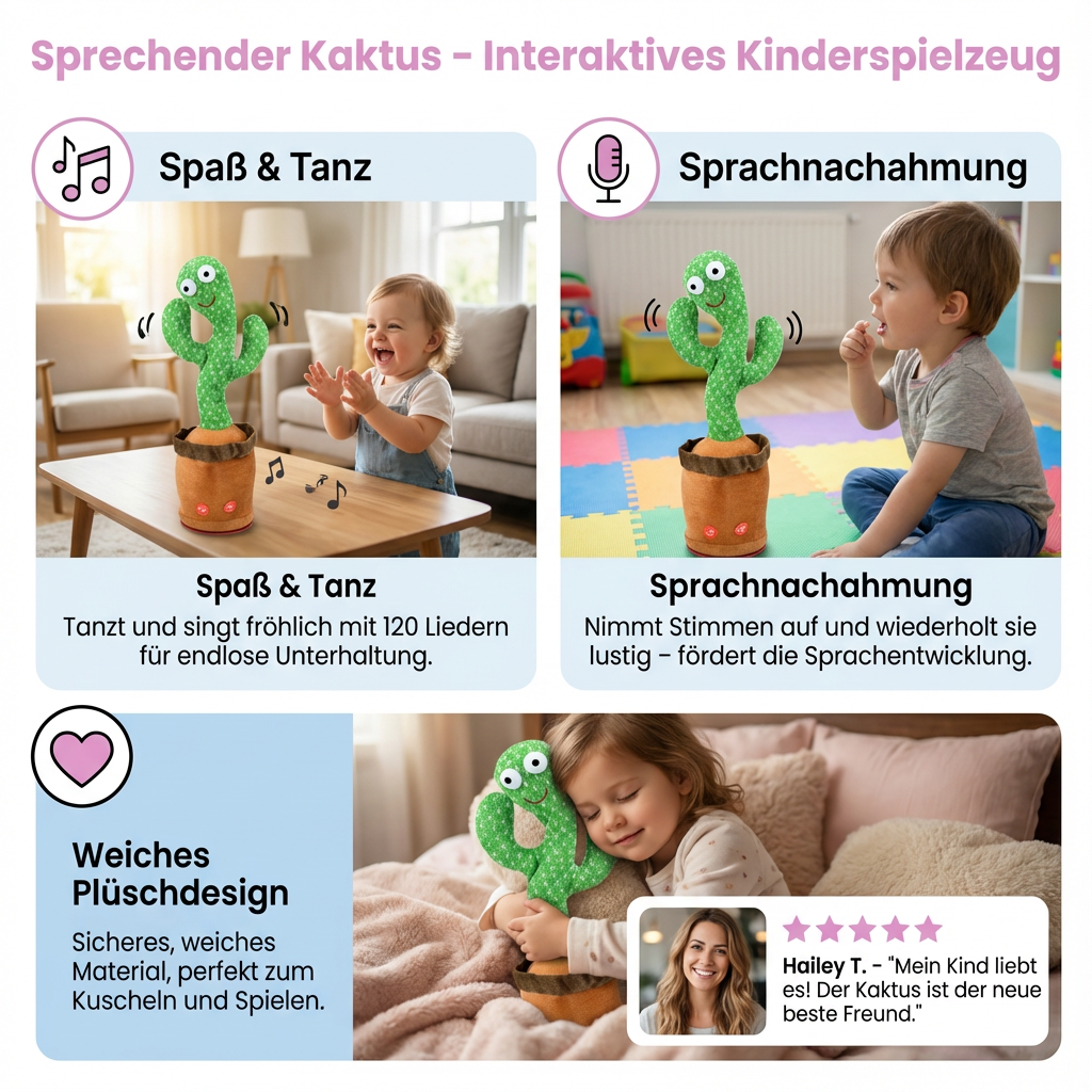 Sprekende Cactus - Interactief Speelgoed voor Kinderen