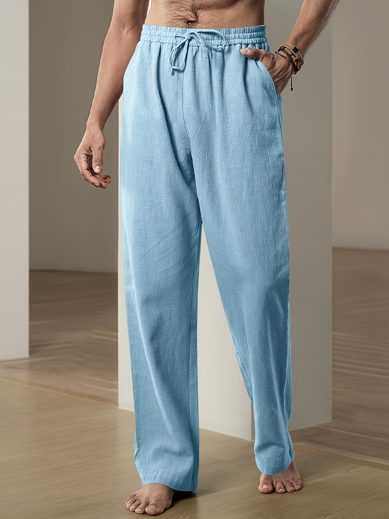 Casual Broek met Elastische Taille voor Mannen met Trekkoord | Ideaal voor Reizen en Dagelijkse Activiteiten