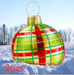 Opblaasbare Christmas Kerstbal 60 cm – Weerbestendige PVC Kerstdecoratie voor Buiten