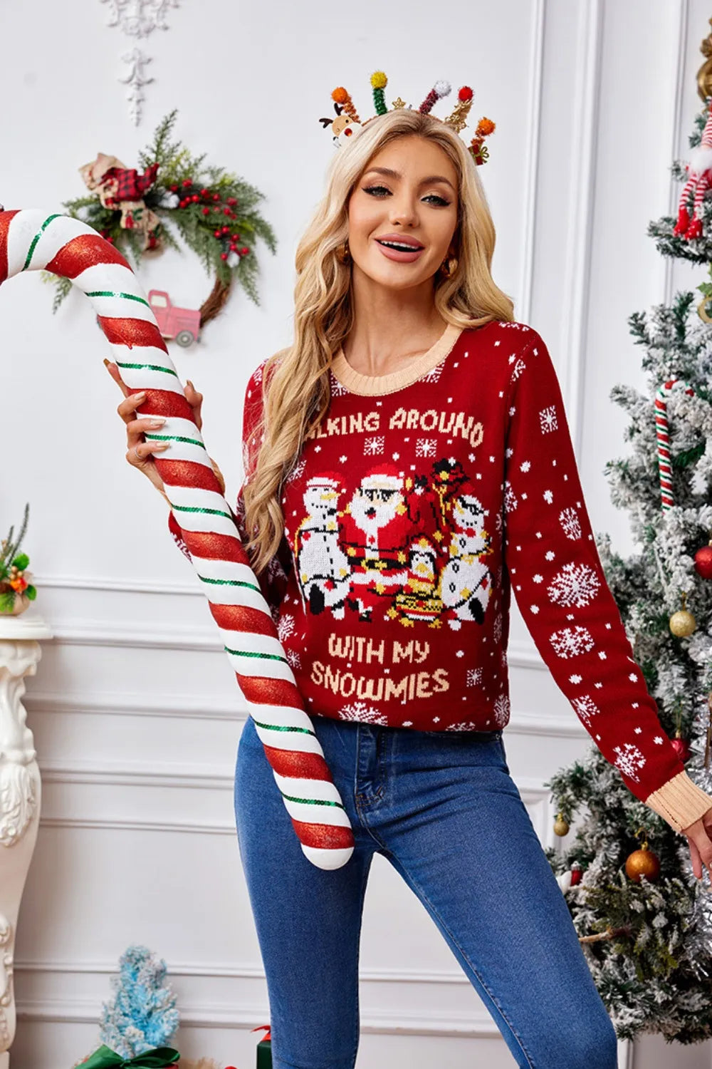 Snowmies Kersttrui – Met mijn Snowmies onderweg