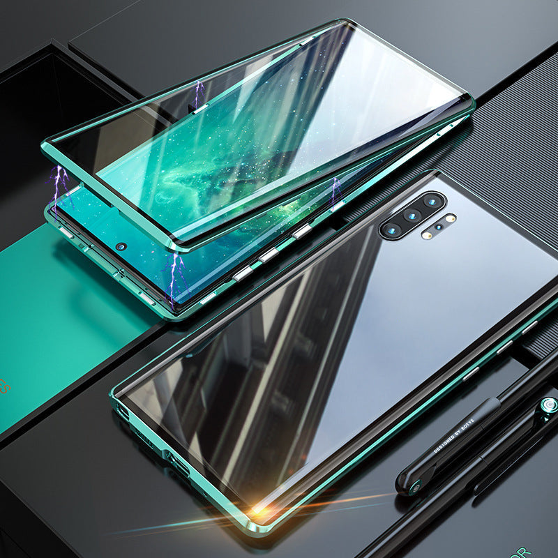 Sandsberg gehard glas dubbele telefoonhoes voor Samsung