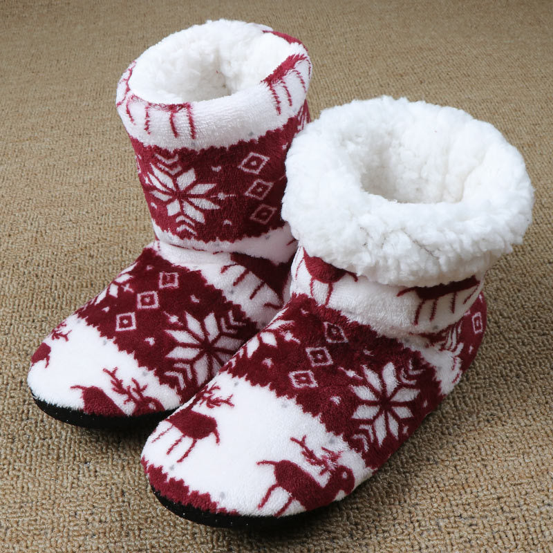 Warme Kerst-Huispantoffels van Koraalfleece