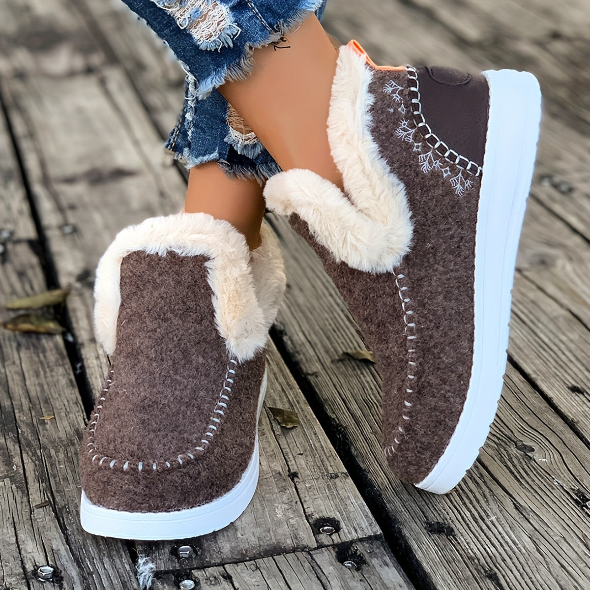 PlucheWarm Dameshuisschoenen – Antislip en Superzachte Wintervoering