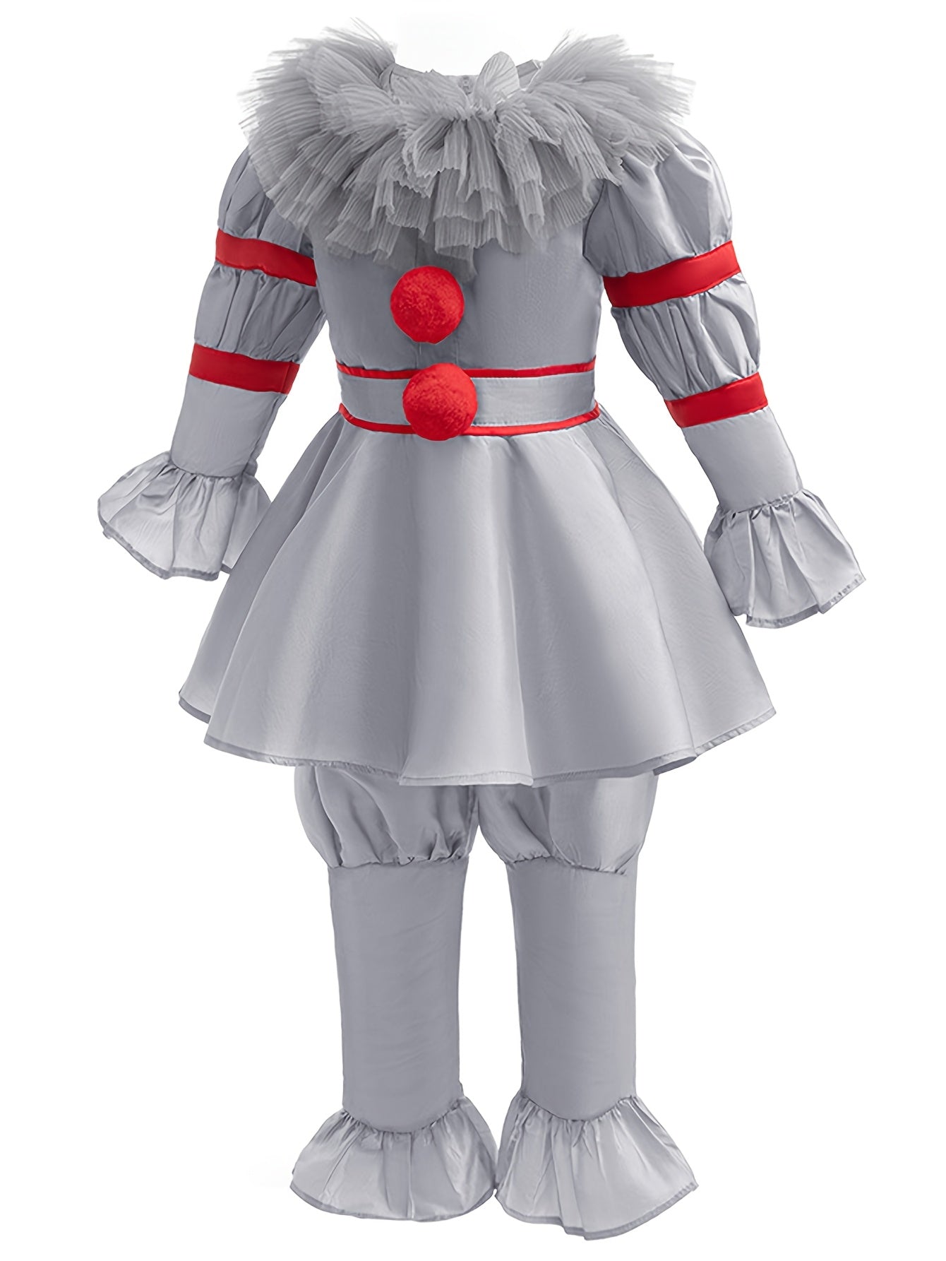 Eng Scary Lange Mouwen Halloween Clown Kostuum Set | Jumpsuit Handschoenen